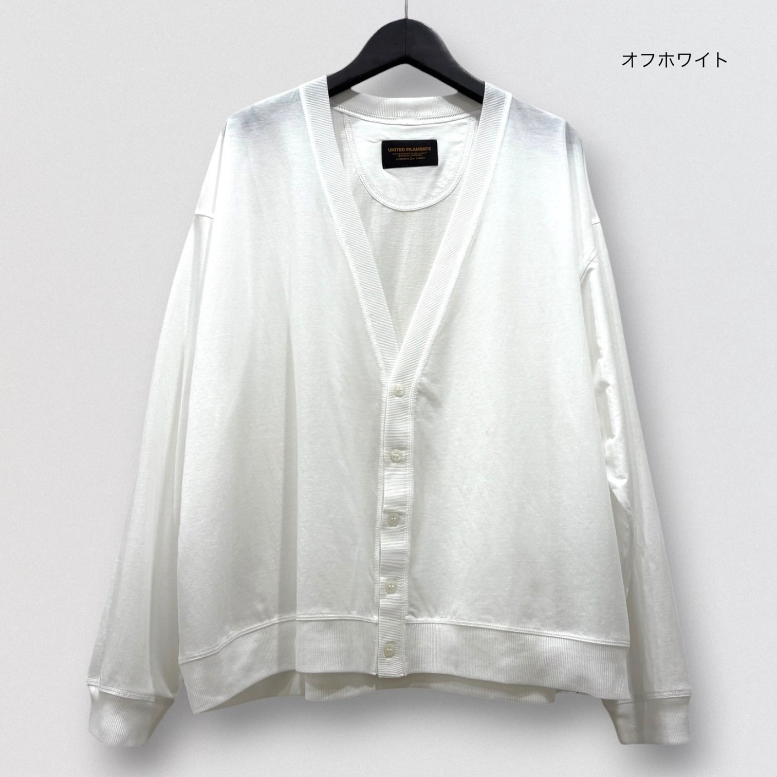 SHUKADO COTTON ×NYLON sheer jersey V-neck cardigan | CoCo Cuore