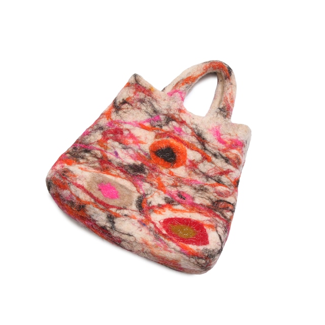 MoroccanHandMadeMohairKnitDyingBag