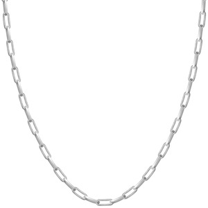 【在庫処分】[新宿銀の蔵] シルバー 925 2面カット 長あずきチェーン 幅約2.4〜3.8mm 長さ40〜60cm チェーン ネックレス メンズ レディース シンプル チェーンのみ