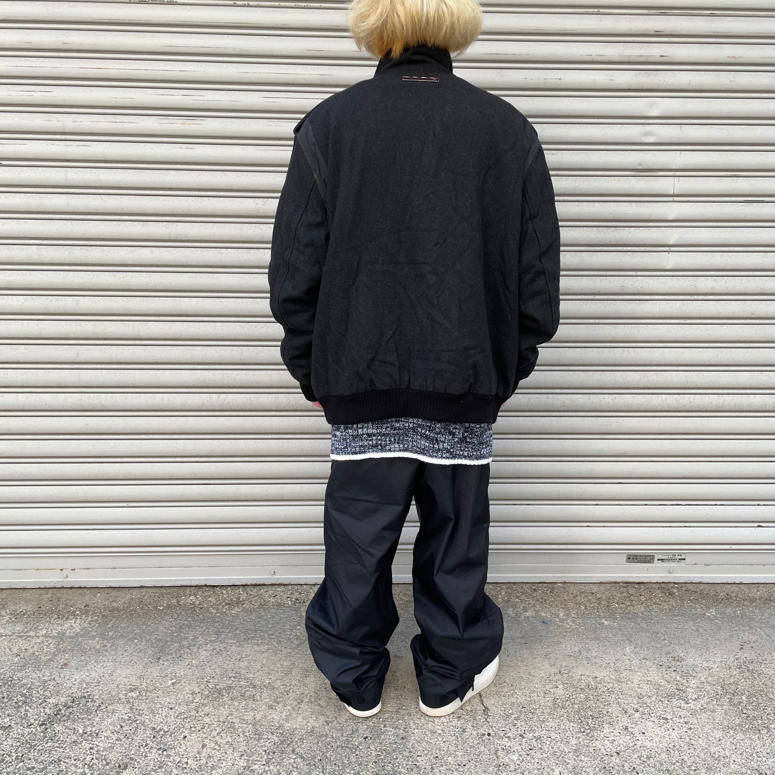 クージー フルジップ スウェット ロゴ刺繍 ジャケット L 黒 COOGI SPORT メンズ   【221101】