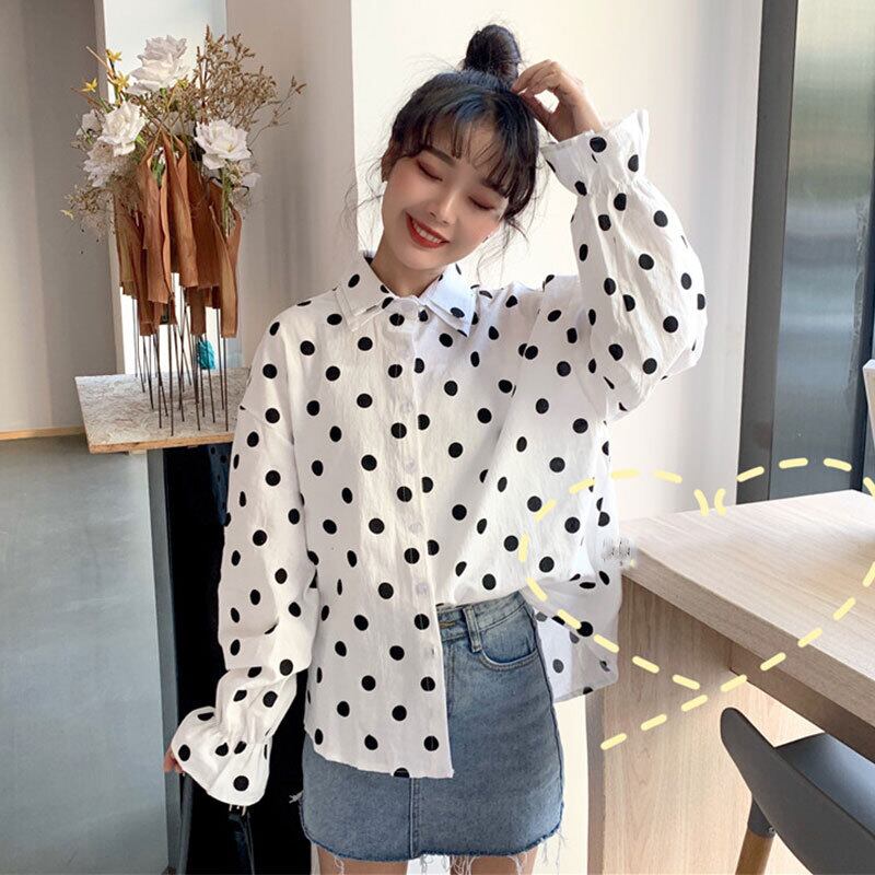 ダブルカラーシャツ スプリングルーズスタイルトップス 春物 萌量不足34552012445