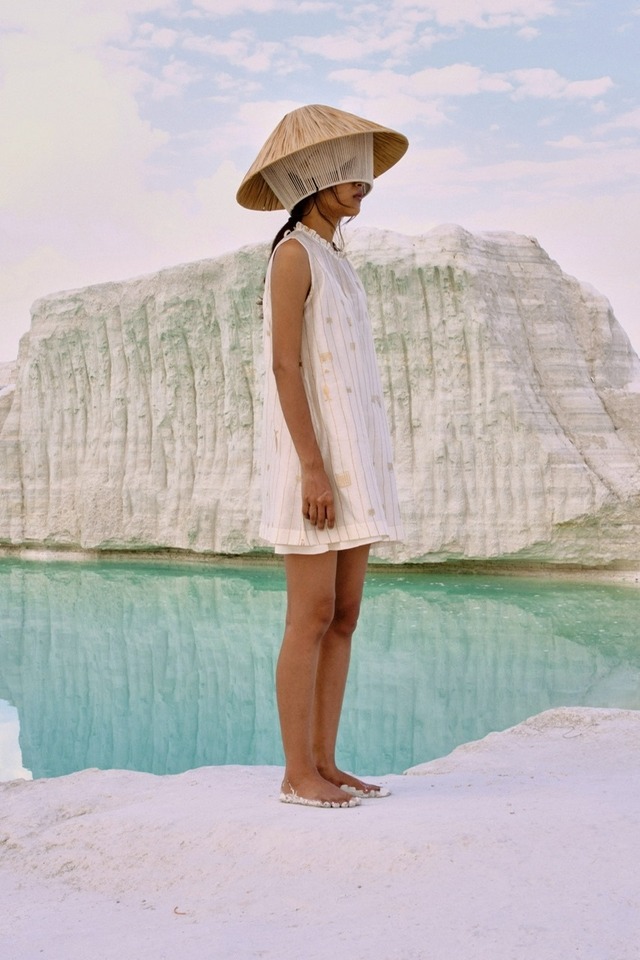 AHMEV EIRA SHIFT DRESS + SLIP /AHM/SS26/031-A