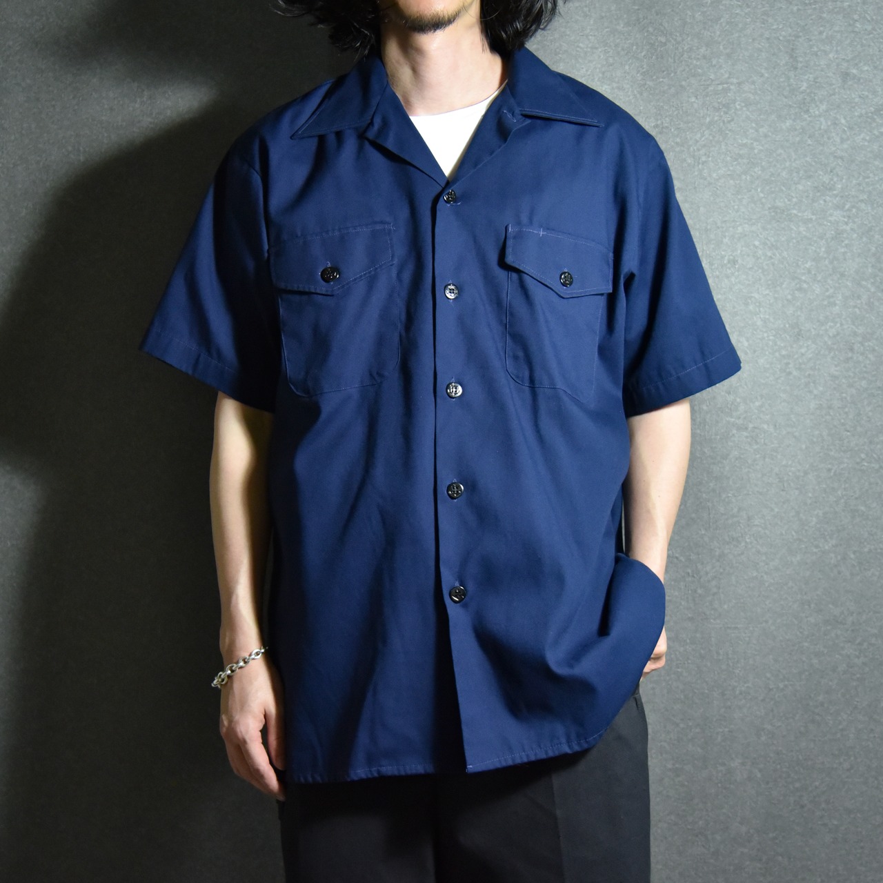 DEAD STOCK】US Navy Short-sleeve Utility Work Shirts アメリカ軍 