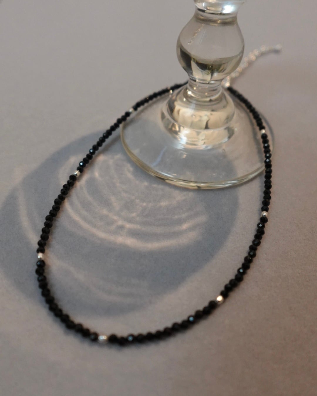 S925 Black Spinel necklace (N242) | onesea