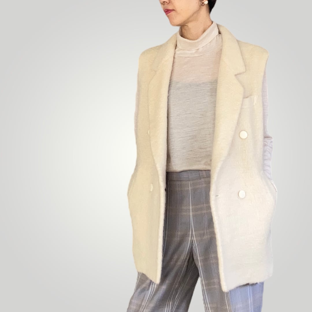 ZOZOTTE unisex remake vest/ユニセックス リメイク ベスト/アイボリー