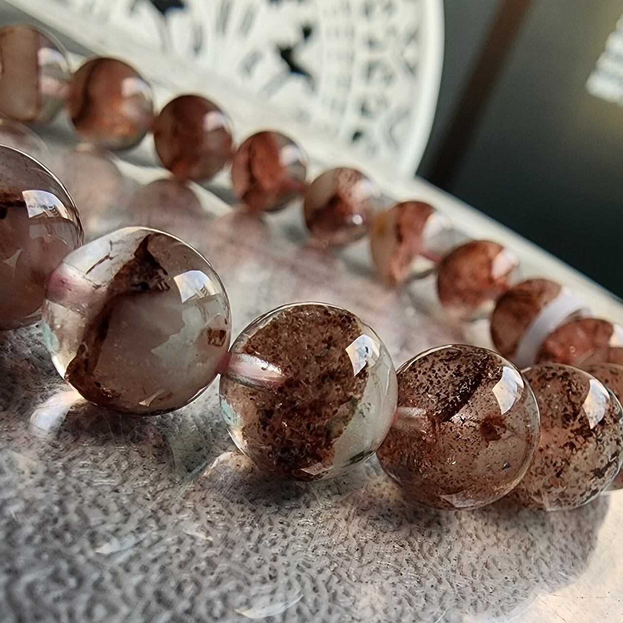 【CT060《no.5》】高品質レッドファントムクォーツ　赤富士　天然石　1点物 | 天然石ラズベリー powered by BASE