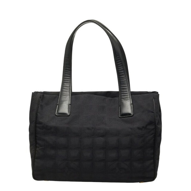 シャネル ニュートラベルライン ハンドバッグ ブラック ナイロン レザー レディース CHANEL 【中古】