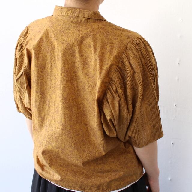 IKITSUKE アンティークレースシャツ5/S Antique lace puff sleeve