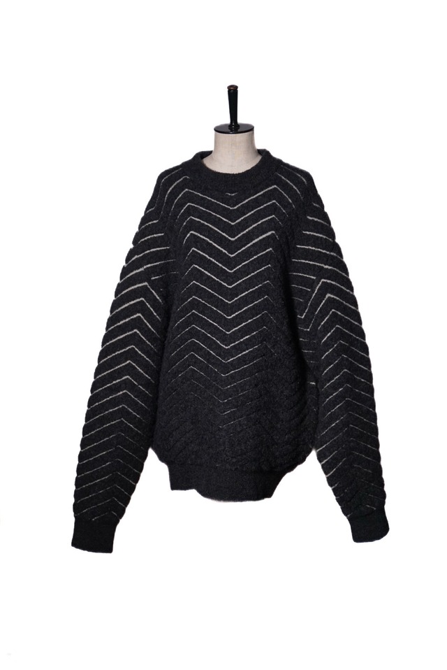 1980–90’s Renoma Paris  chevron pattern knit
