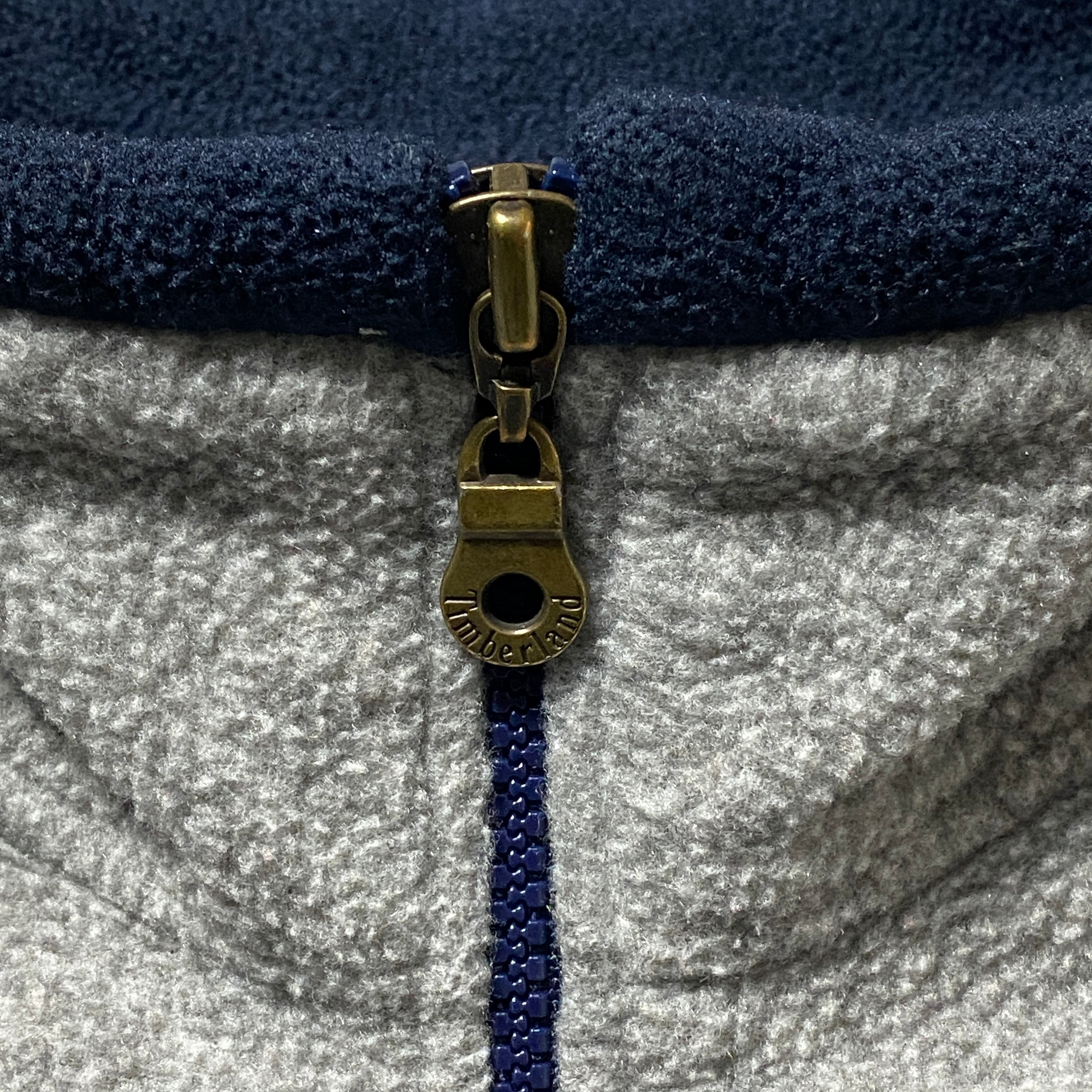 90\u0027s Timberland ティンバーランド 刺繍ワンポイント グレー フリース