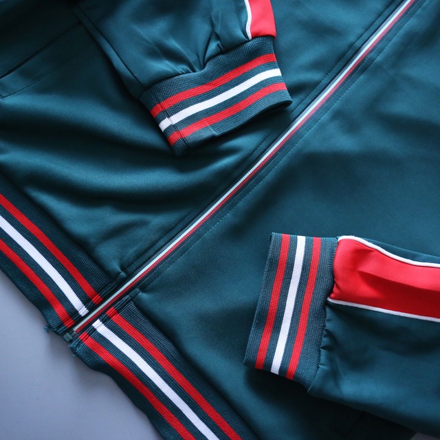 3-tone good coloring loose silhouette track jacket