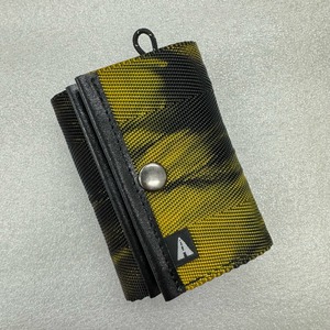 A WALLET（3つ折り/tri-fold type）・Tie Dye/Yellow（Inner/Black）/コンパクトな3つ折り財布