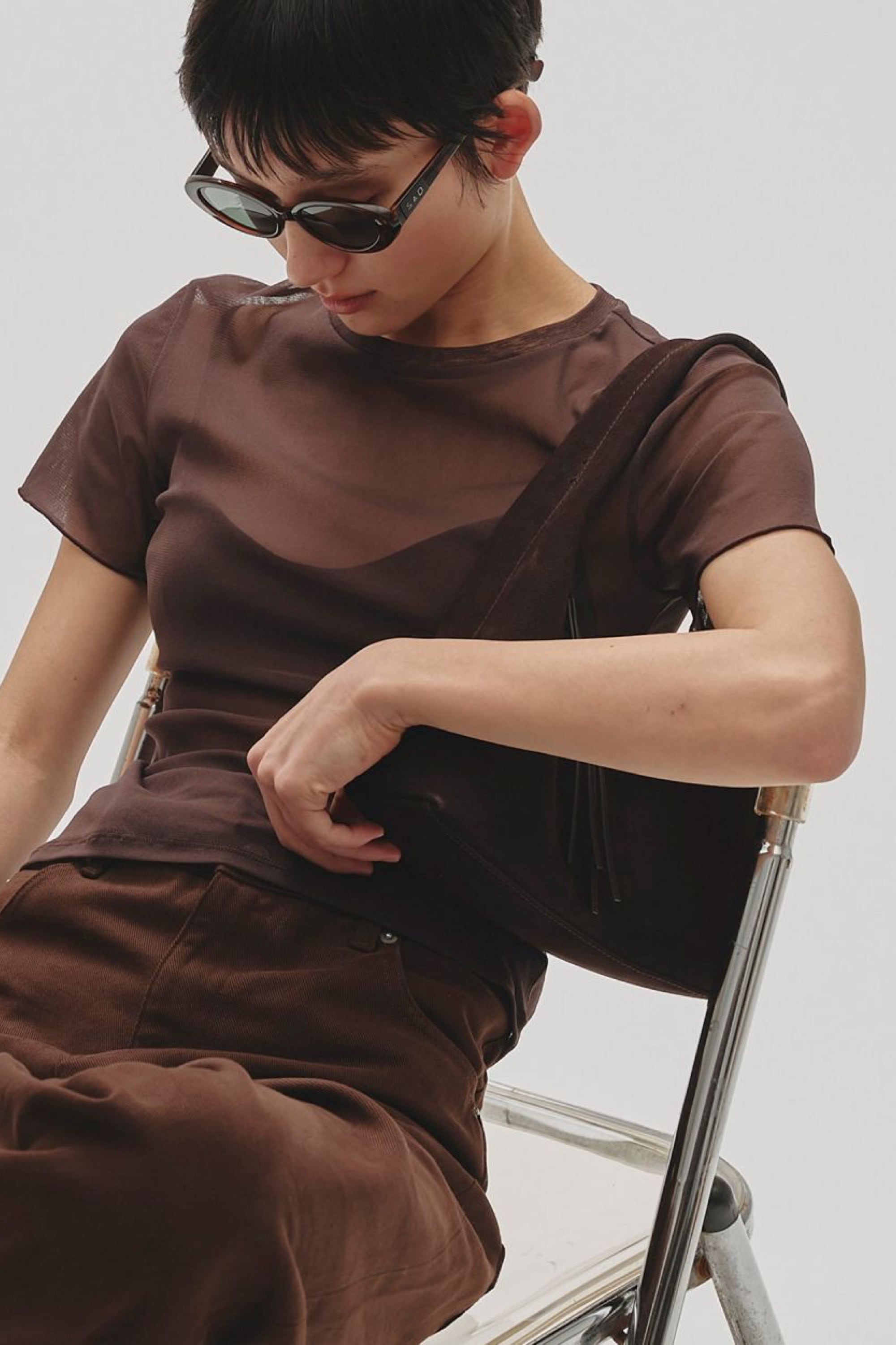 TODAYFUL Cupin Satin Bratop カップインサテンブラトップ Choco