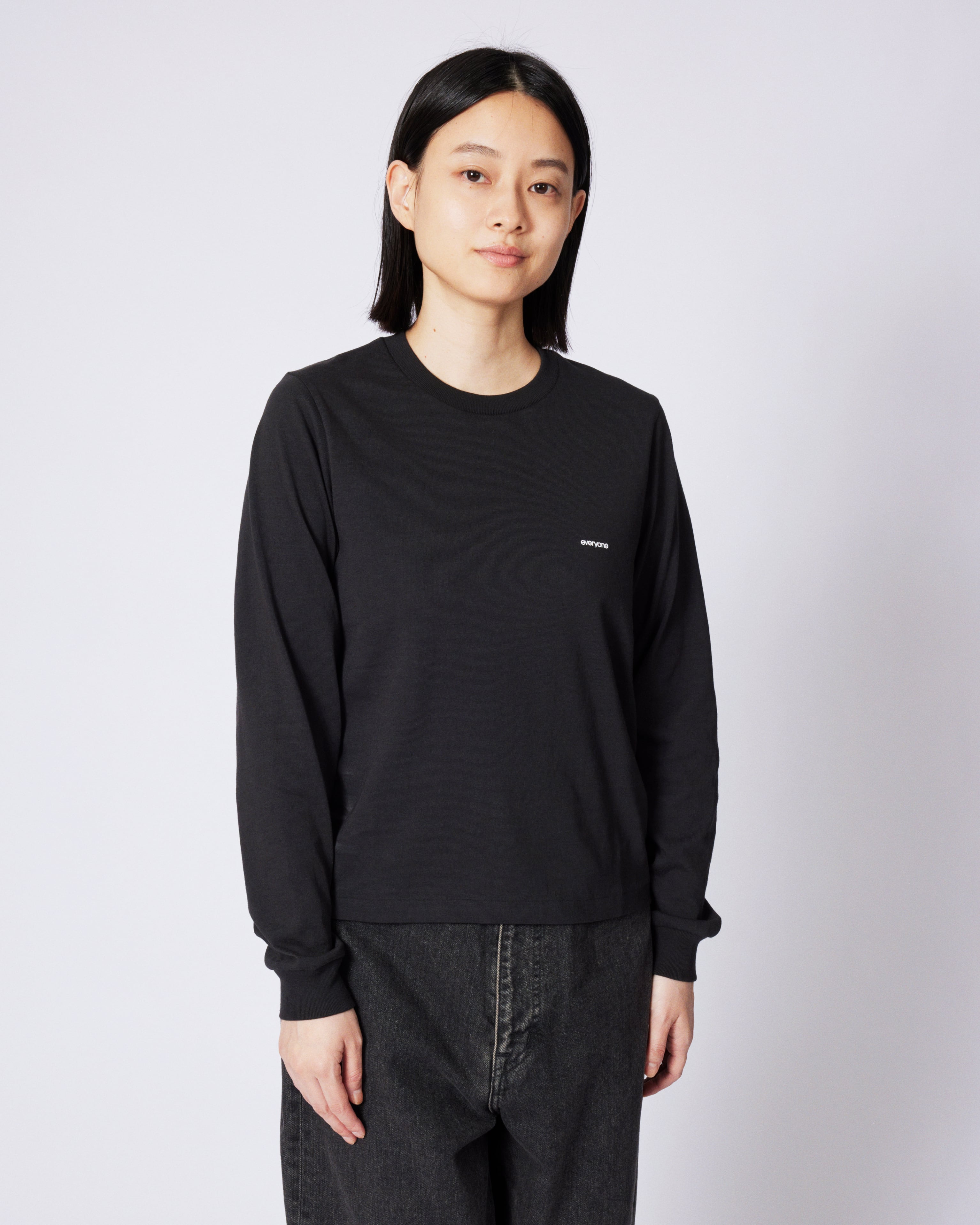 everyone original logo american cotton long sleeve tee petit