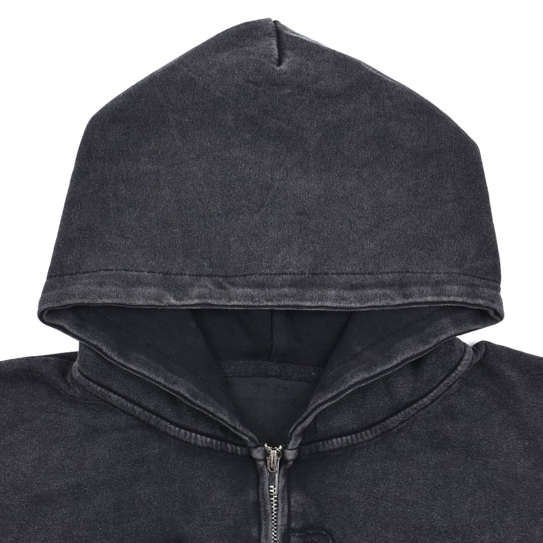 LOGOピグメント ショート丈ZIPパーカー | VOLCAN&APHRODITE