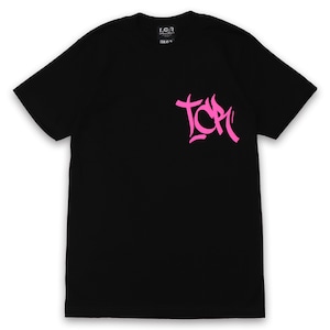 T.C.R FOAM LOGO HEAVY WEIGHT S/S TEE FOR GIRLS - BLACK