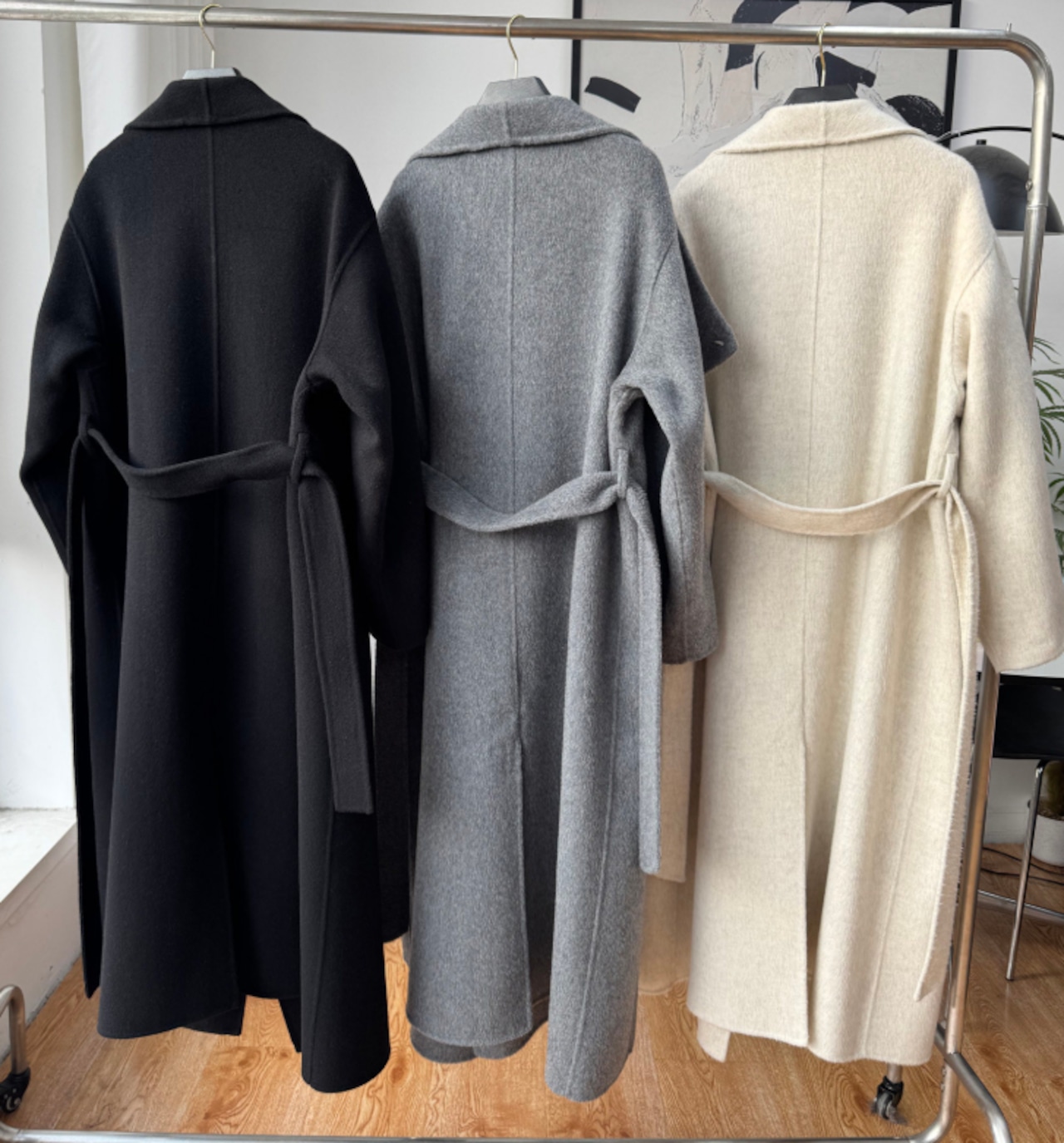 ダブルフェイスウールロングコート