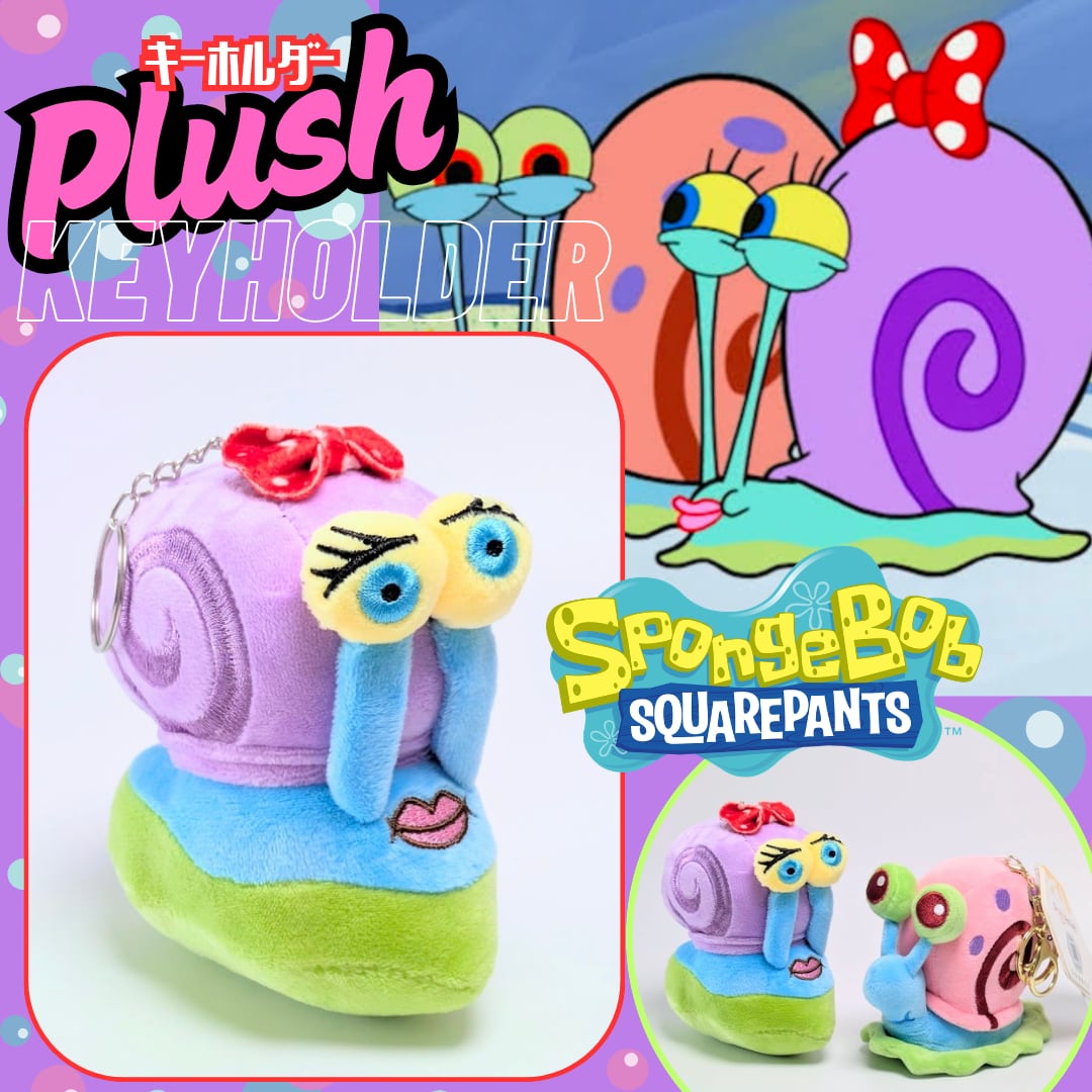 【 SpongeBob SquarePants ( スポンジボブ ) メアリー ( Mary the Snail ) / ぬいぐるみキーホルダー / プラッシュキーホルダー 〚アメリカン雑貨 アメトイ〛