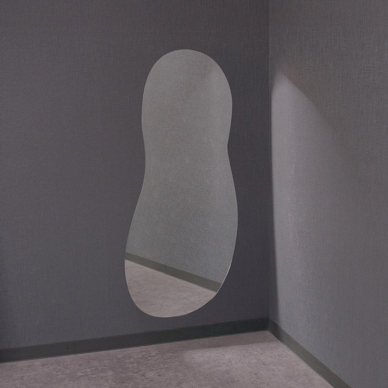 ウェーブミラー ビーンズ ポンドミラー 53×118cm | コダマガラス