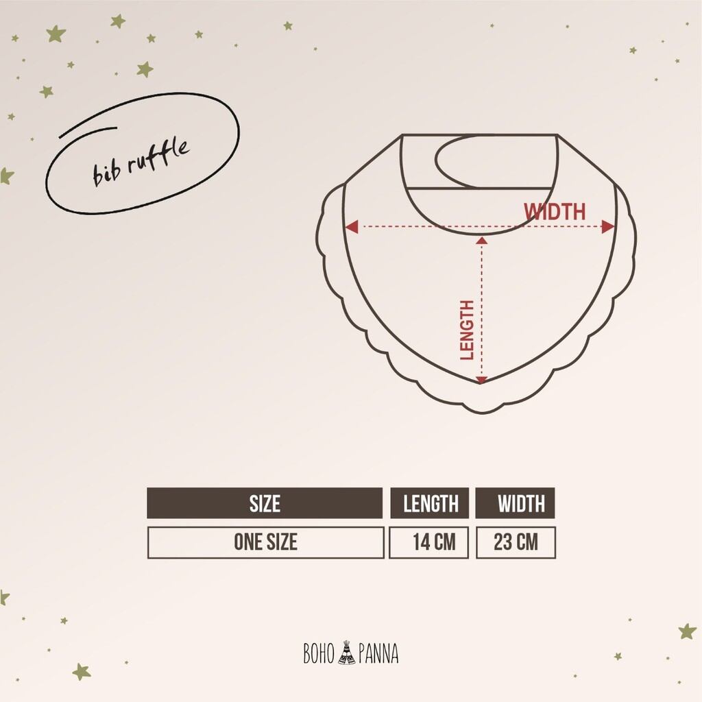 Boho baby/Ruffle bib Earth/ラッフルスタイ/アース