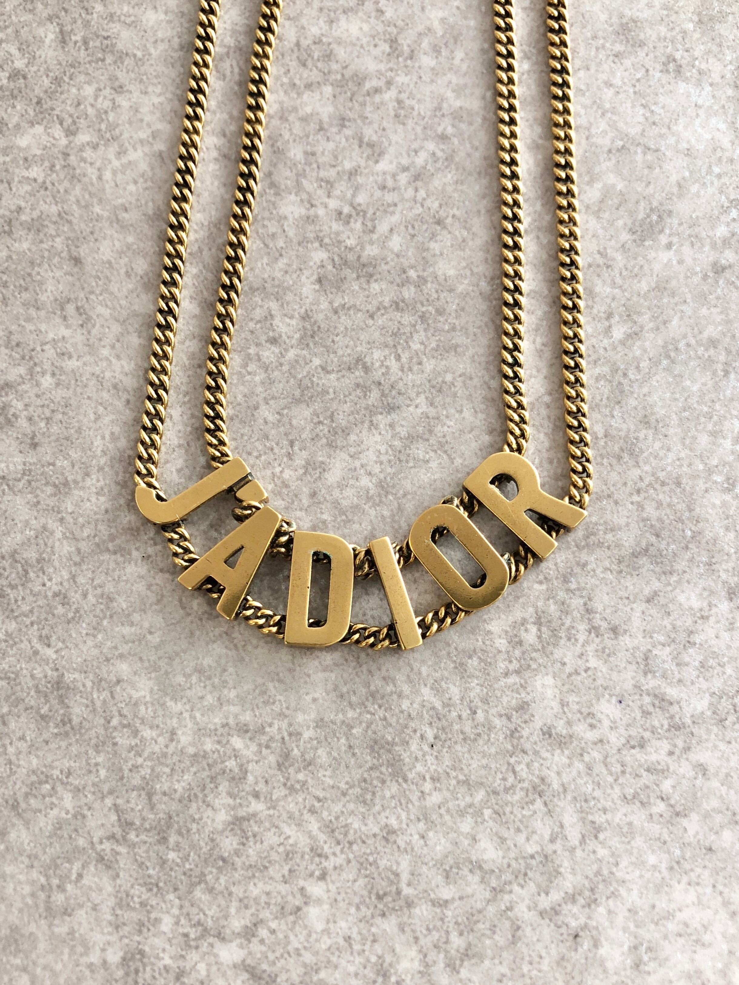 Christian Dior クリスチャン ディオール ネックレス ゴールド JADIOR
