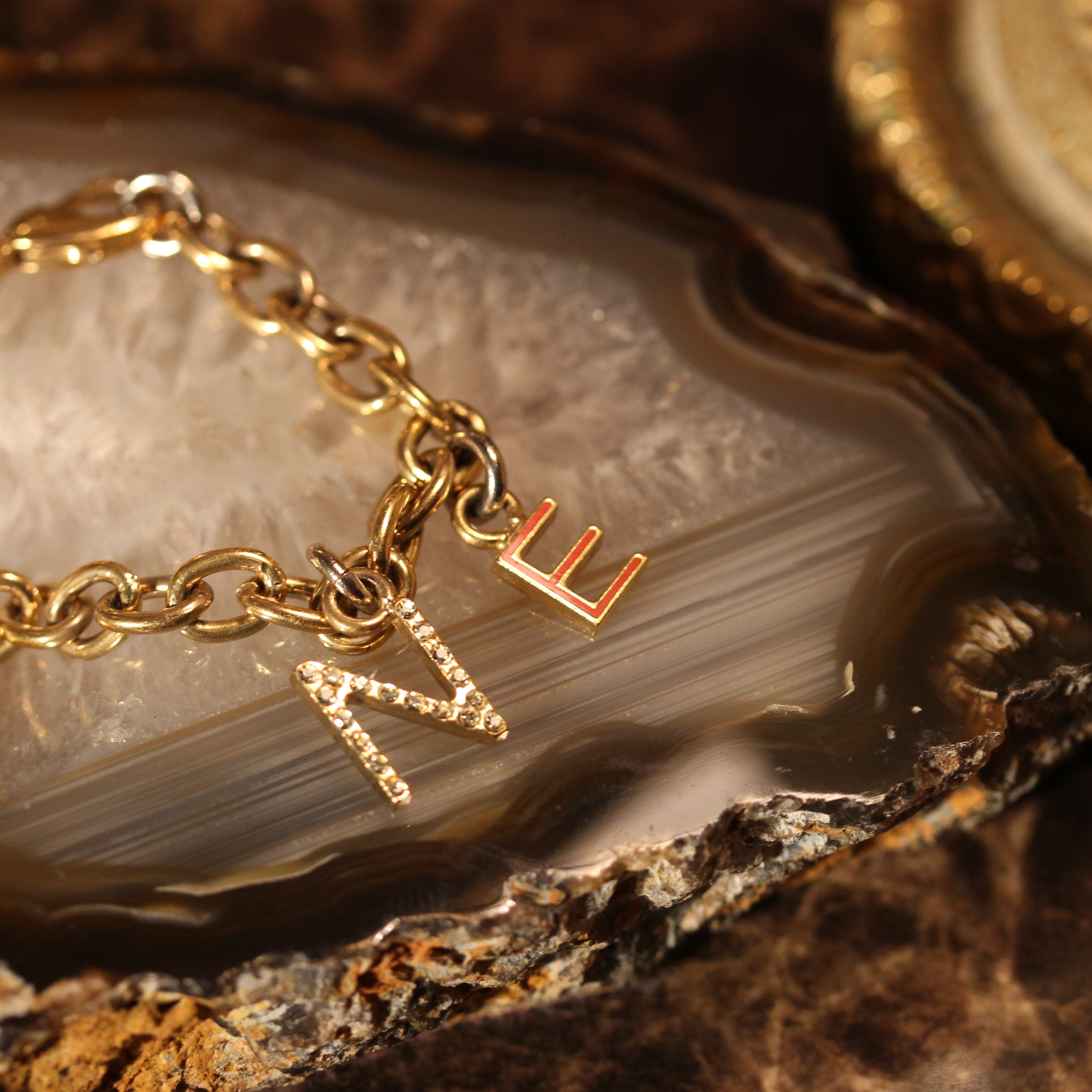 CELINE セリーヌロゴデザインチェーンブレスレット