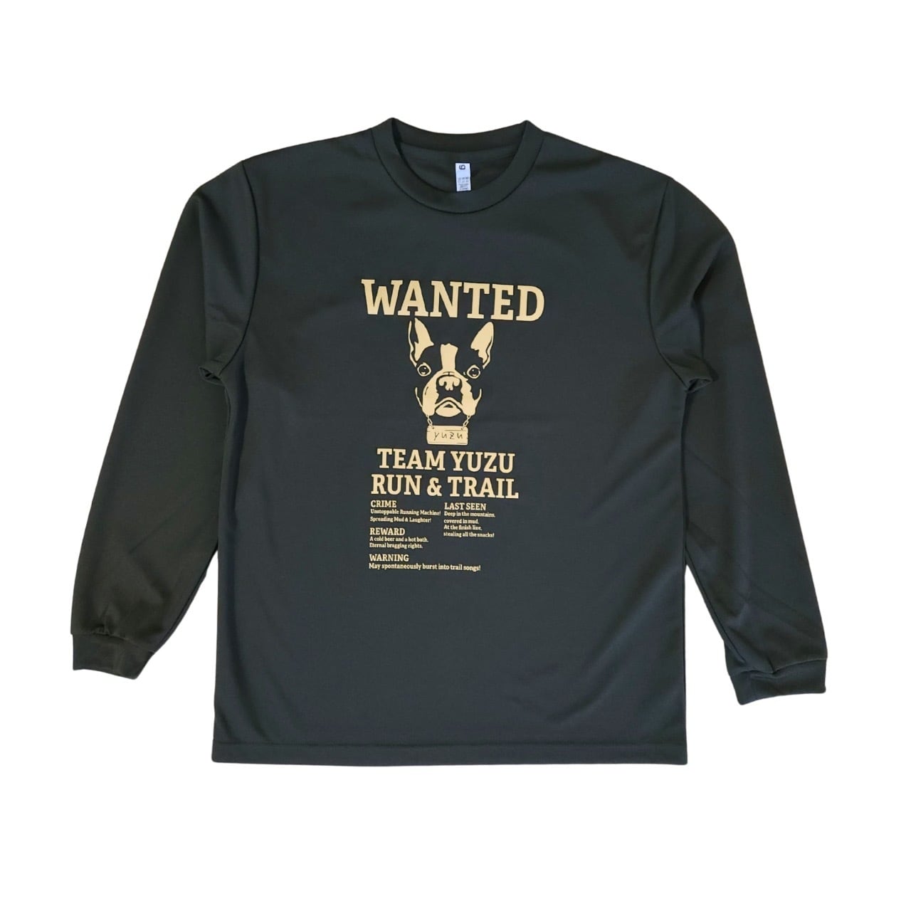 yuzuロングTシャツ(WANTED) カーキ | yuzu cafe