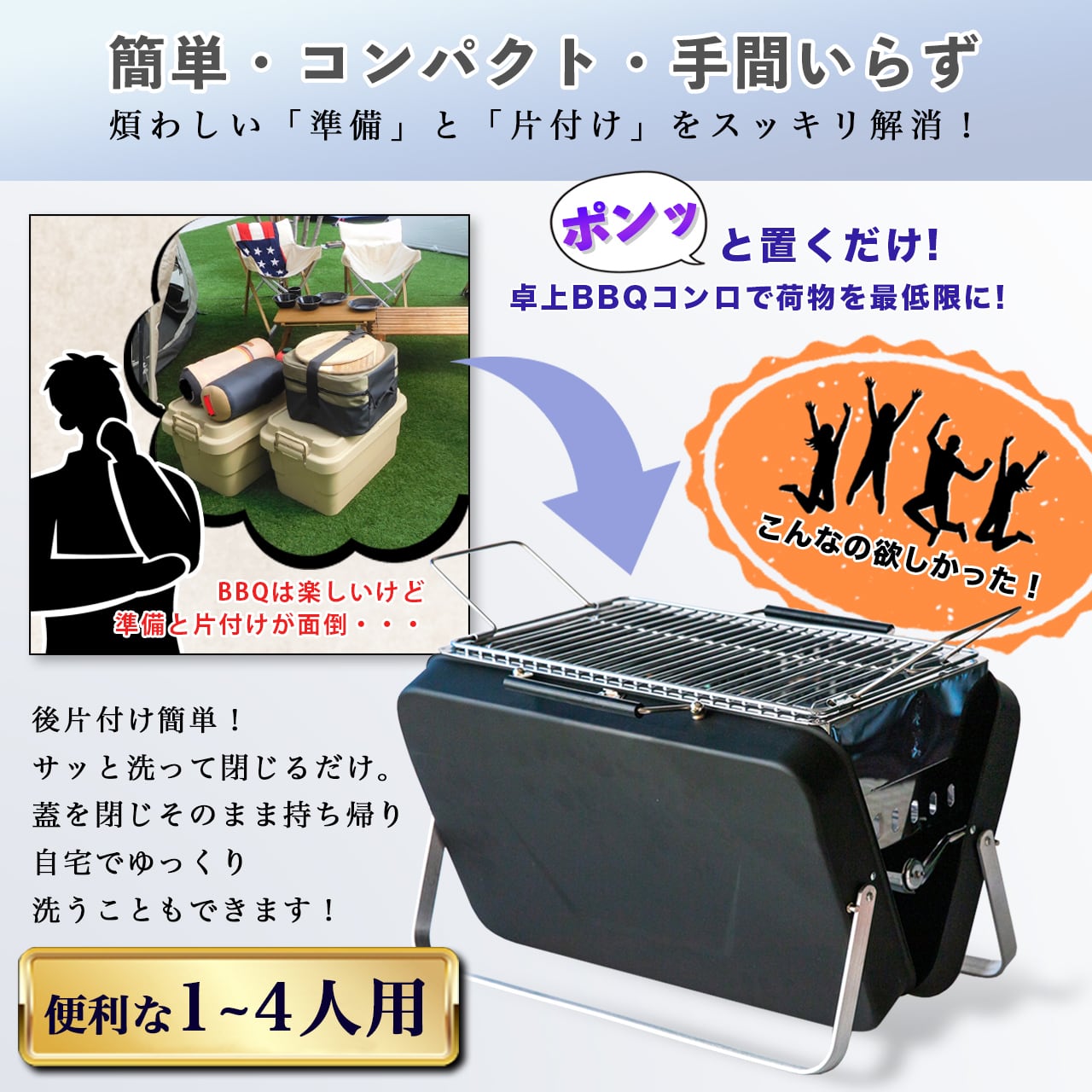 Suitcase BBQ（バッグ型バーベキューコンロ） | GUSTA JAPAN