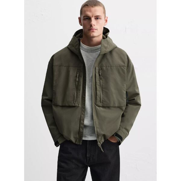 Front pocket design jacket P215