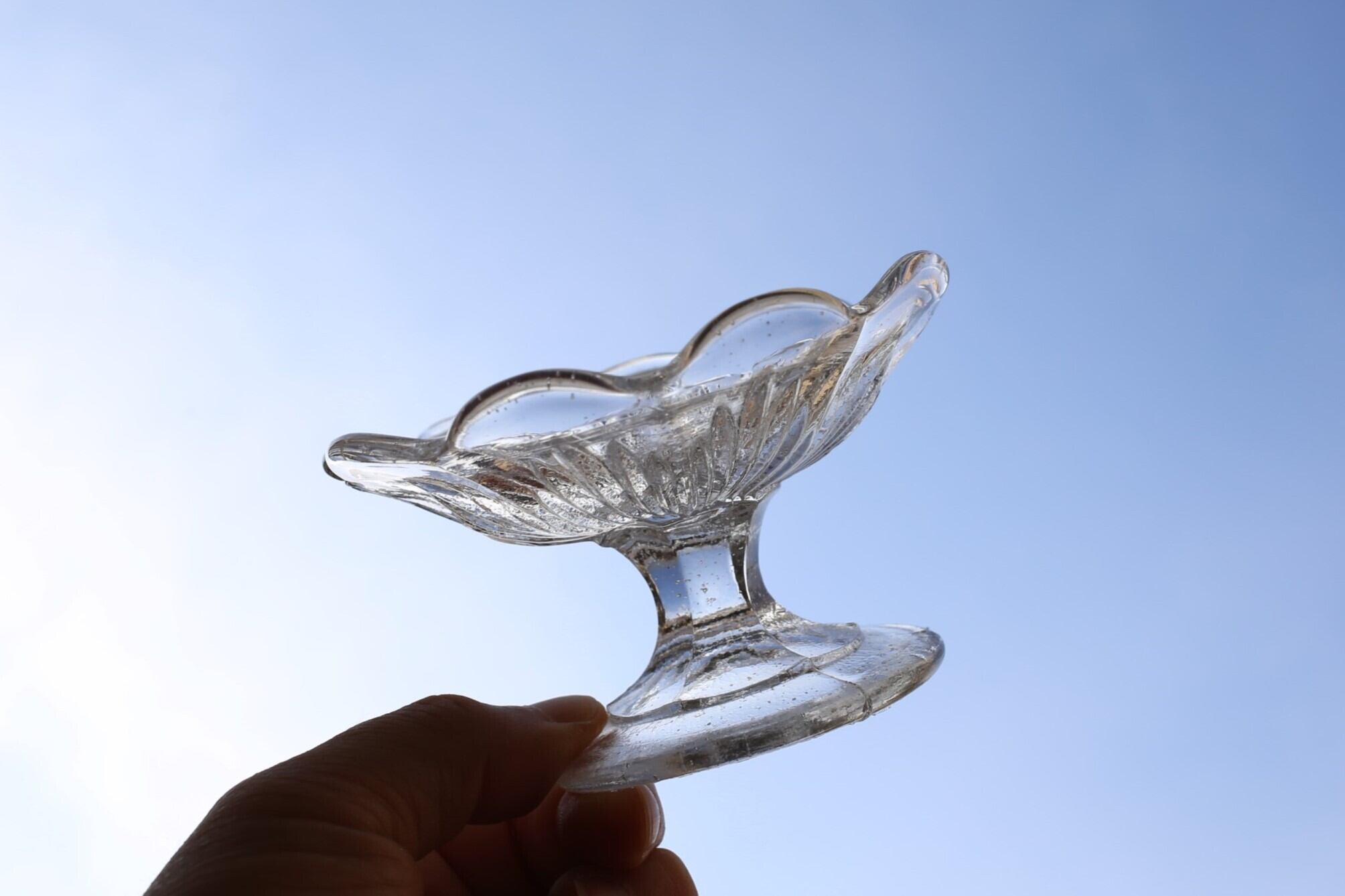 フランスアンティークヴィンテージコンポティエガラス