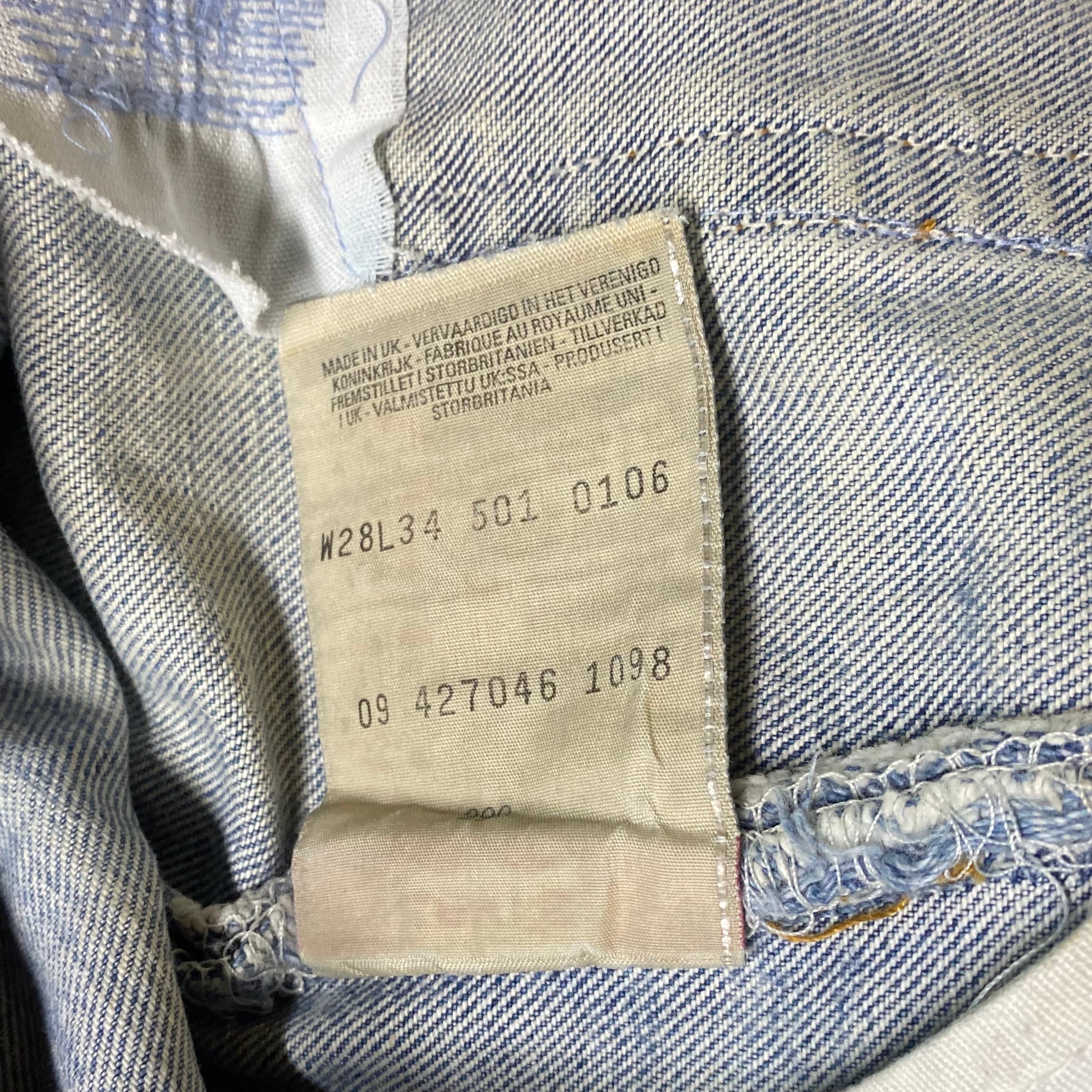 英国製 Levi's リーバイス 501 ストレートデニムパンツ メンズW28 古着