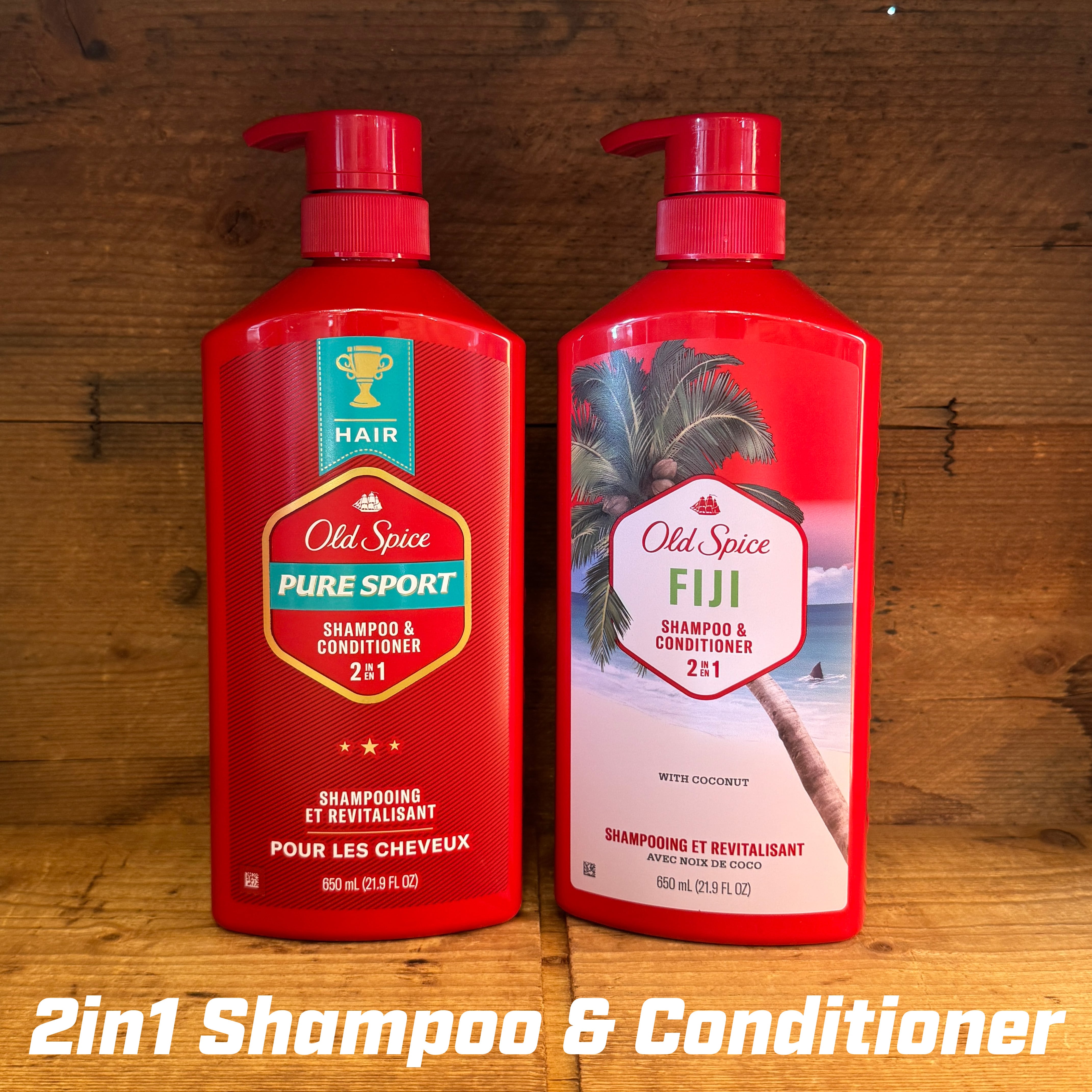 【Old Spice】2in1 Shampoo & Conditioner - FIJI / PURE SPORT -