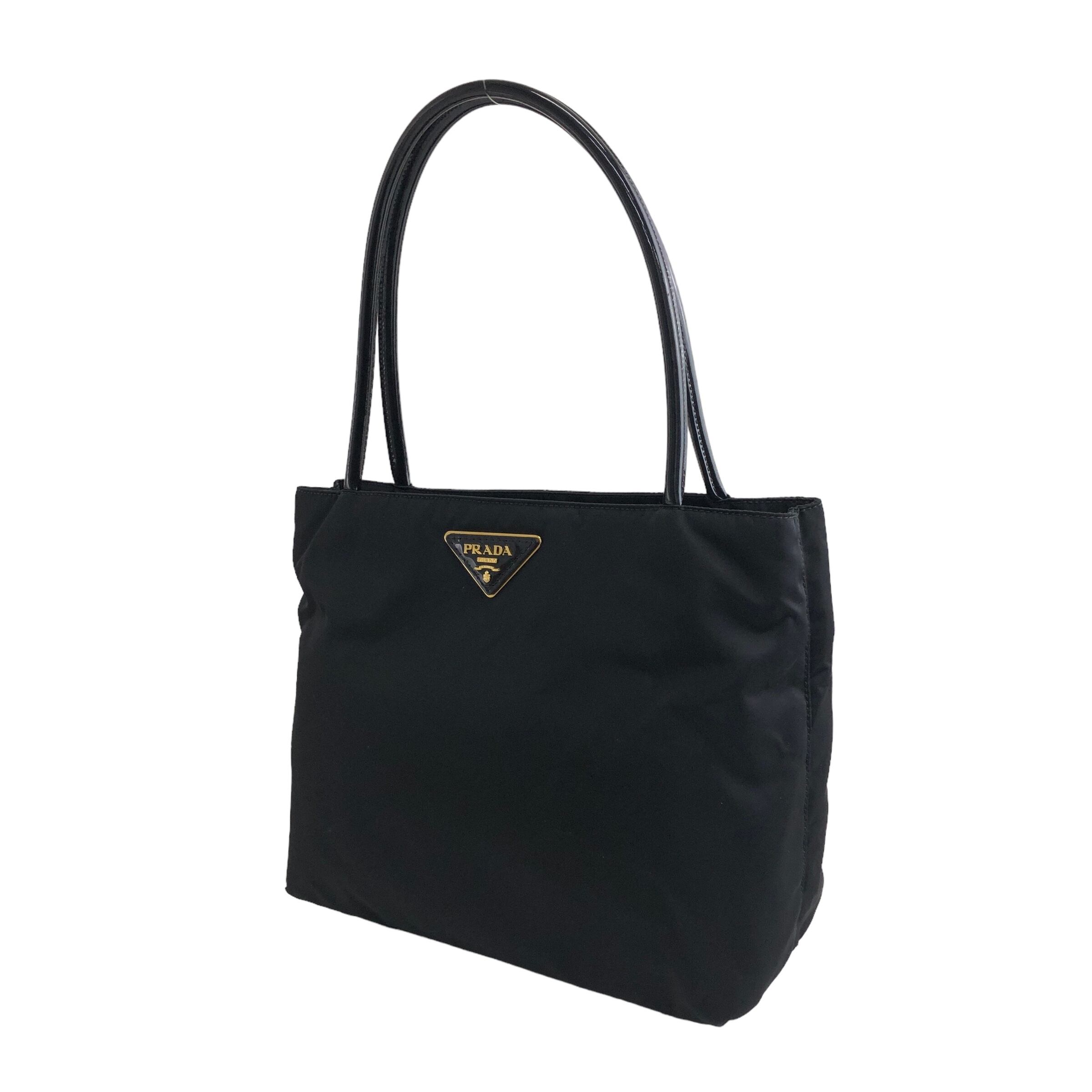 PRADA プラダ トライアングルロゴ ナイロン ハンドバッグ ブラック