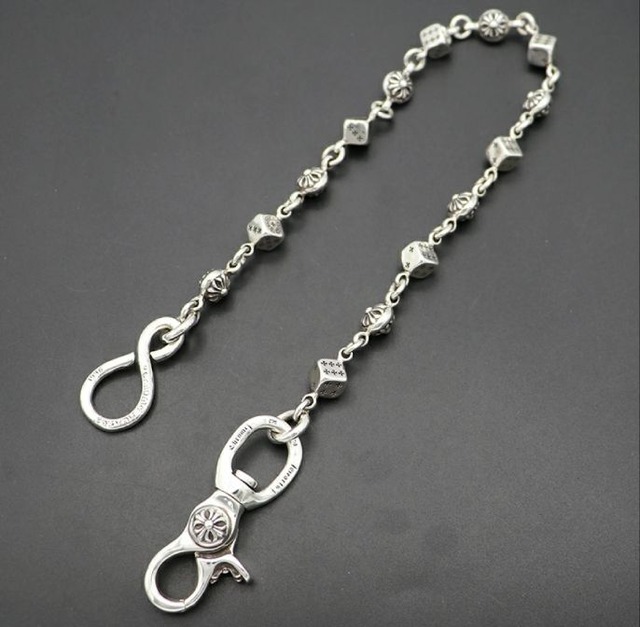 CHROME HEARTS クロムハーツ ショート ＃1 CHAIN DICE CROSSBL  ダイス クロスボール ウォレットチェーン 1クリップ
