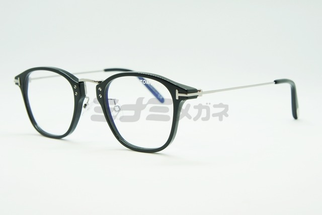 TOM FORD ブルーライトカット TF5649-D-B 001 日本限定 ウェリントンコンビネーション メンズ レディース 眼鏡 メガネ italy イタリア製 トムフォード-2枚目