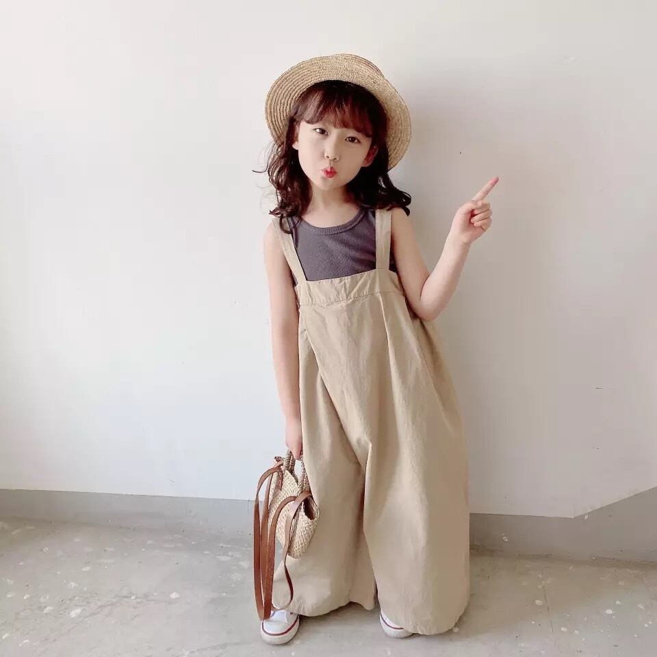 【即納】ワイドなラップパンツサロペット｜海外子供服｜韓国子供服