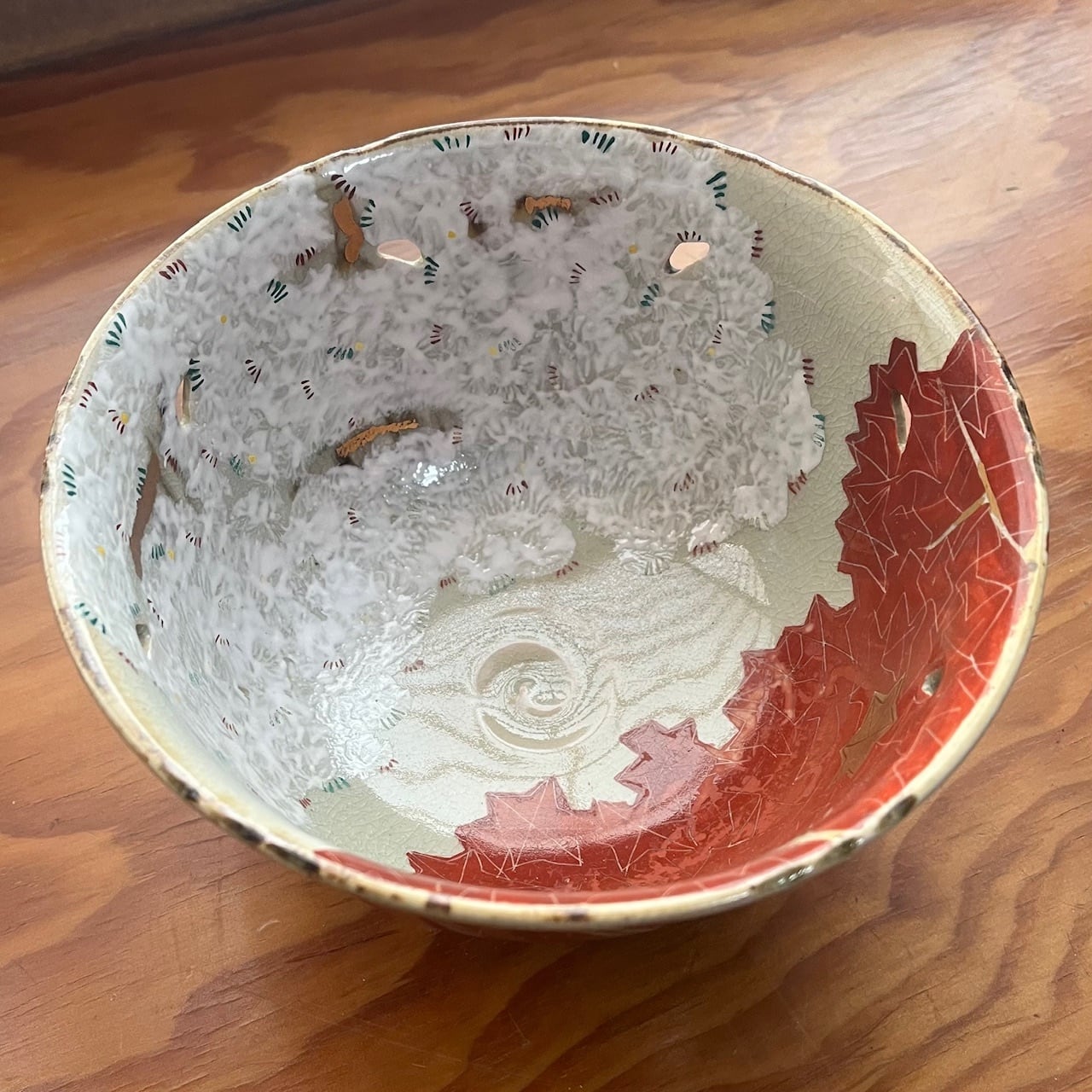紅葉と桜 ― 雲錦意匠 菓子器（昭和期） | 古美術 希 のぞみ 美術