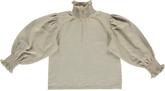 Liilu - Smocked Check Blouse