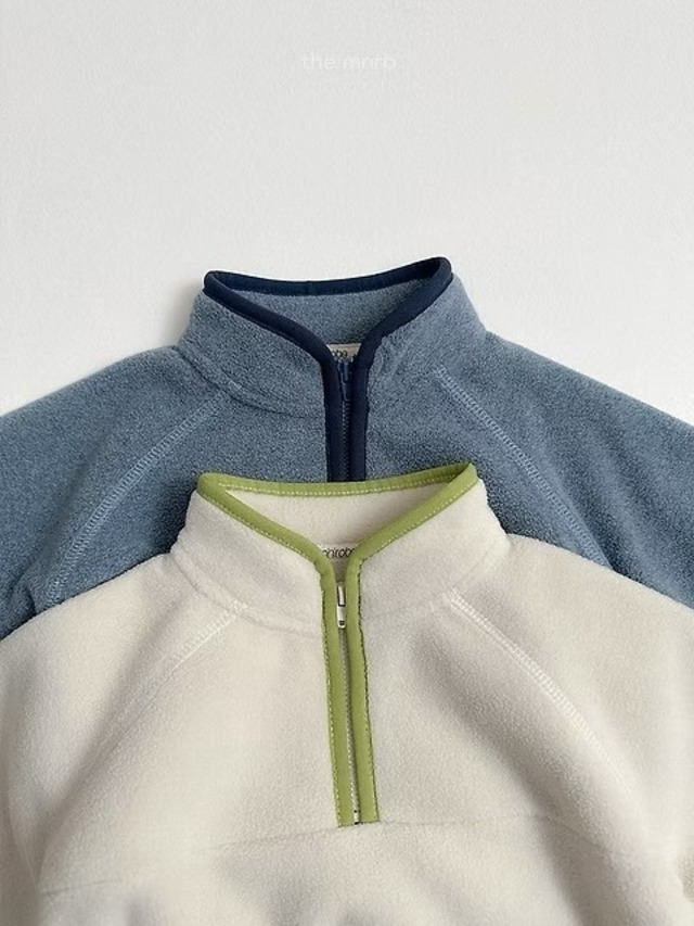 【予約】two tone fleece half zip