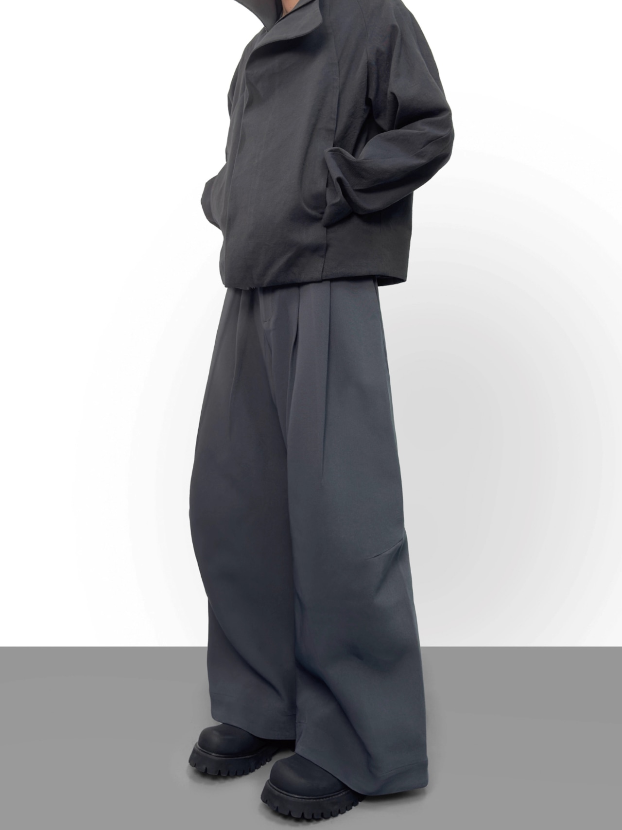 BAOVICTO Pleated Wide-leg Trousers