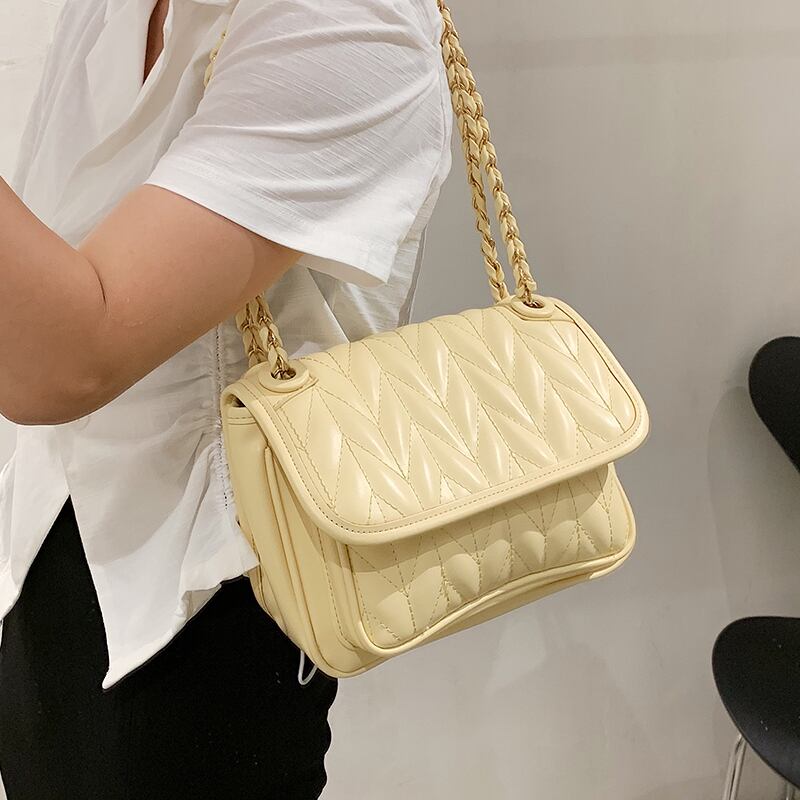 サマーチェーン 夏物 スクウェア メッセンジャーバッグ 手作りハンドバック95865670508