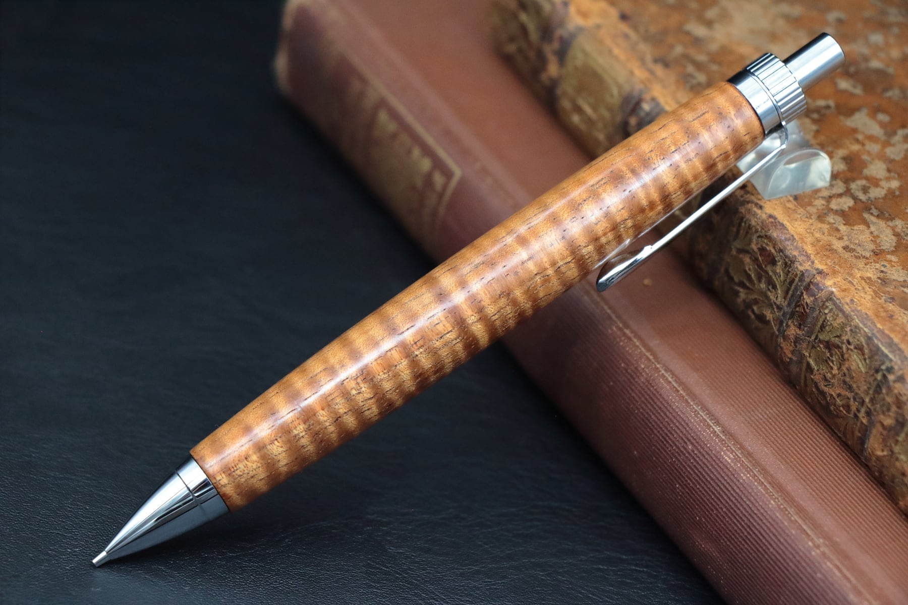 159ハワイアンコアカーリー 木製シャーペン 最強低重心 ステンレス