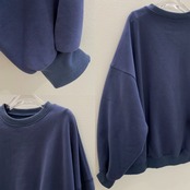 ボリュームシルエットスウェットPO/ブルー