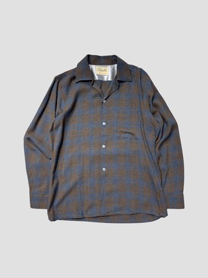 60's ARROW open collar rayon shirt