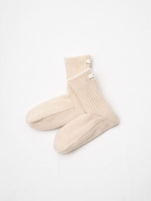 BODHI　CASHMERE DOUBLE FACE HOUSE SOCKS　BEIGE　BD10002