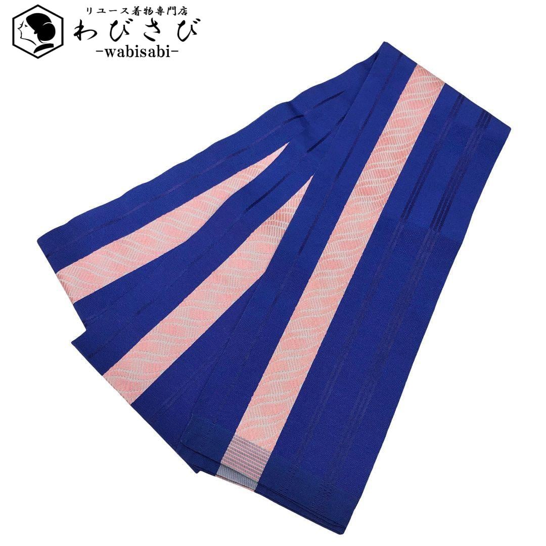 男帯 角帯 織模様 灰色 N-1106 着物 きもの kimono 和服 和装 中古