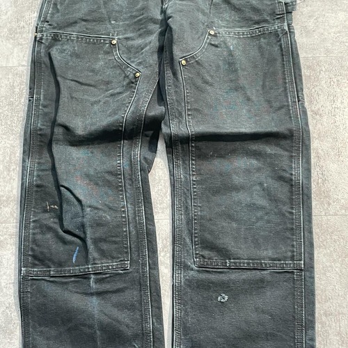 USA製 ブラック ダブルニー Carhartt B01BLK 29×30 詳細写真5