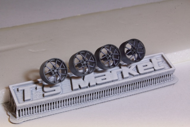 8.5mm BBS RI-S タイプ 3Dプリント ホイール 1/64 未塗装