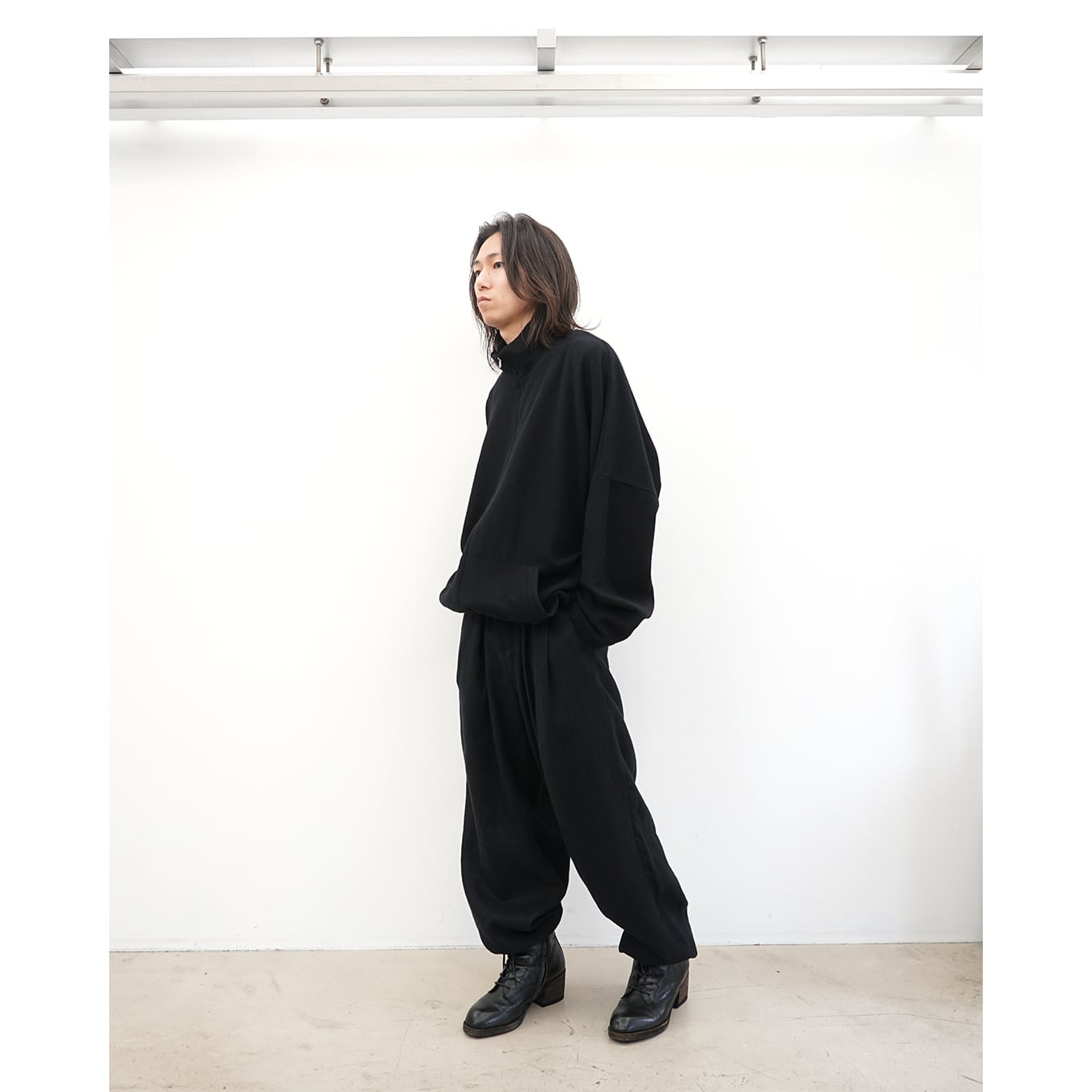 未使用☆25AW☆Biella Yarn ワイドクルーネックプルオーバー クルーネックニット【ゼロプレッシャー】 (ZEKN4101-01) | ZERO