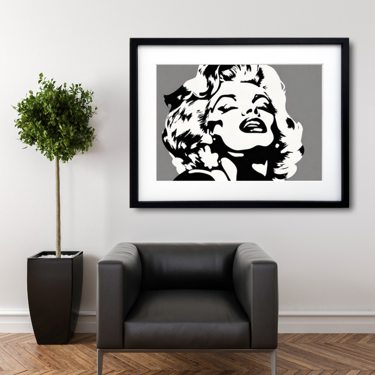 Marilyn Monroe｜永遠のハリウッドアイコンを描くアートポスター｜モダン＆ヴィンテージに映える額縁セット｜国内生産・A2ポスター